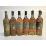 Wine - six bottles, Chateau La Tour Bicheau Graves Supérieures 1964