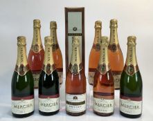 Champagne - ten bottles, Mercier Brut Rose