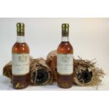 Sauternes - four half bottles, Chateau Suduiraut 1962, original wrapping