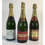 Champagne - three bottles, Piper-Heidsieck and two others