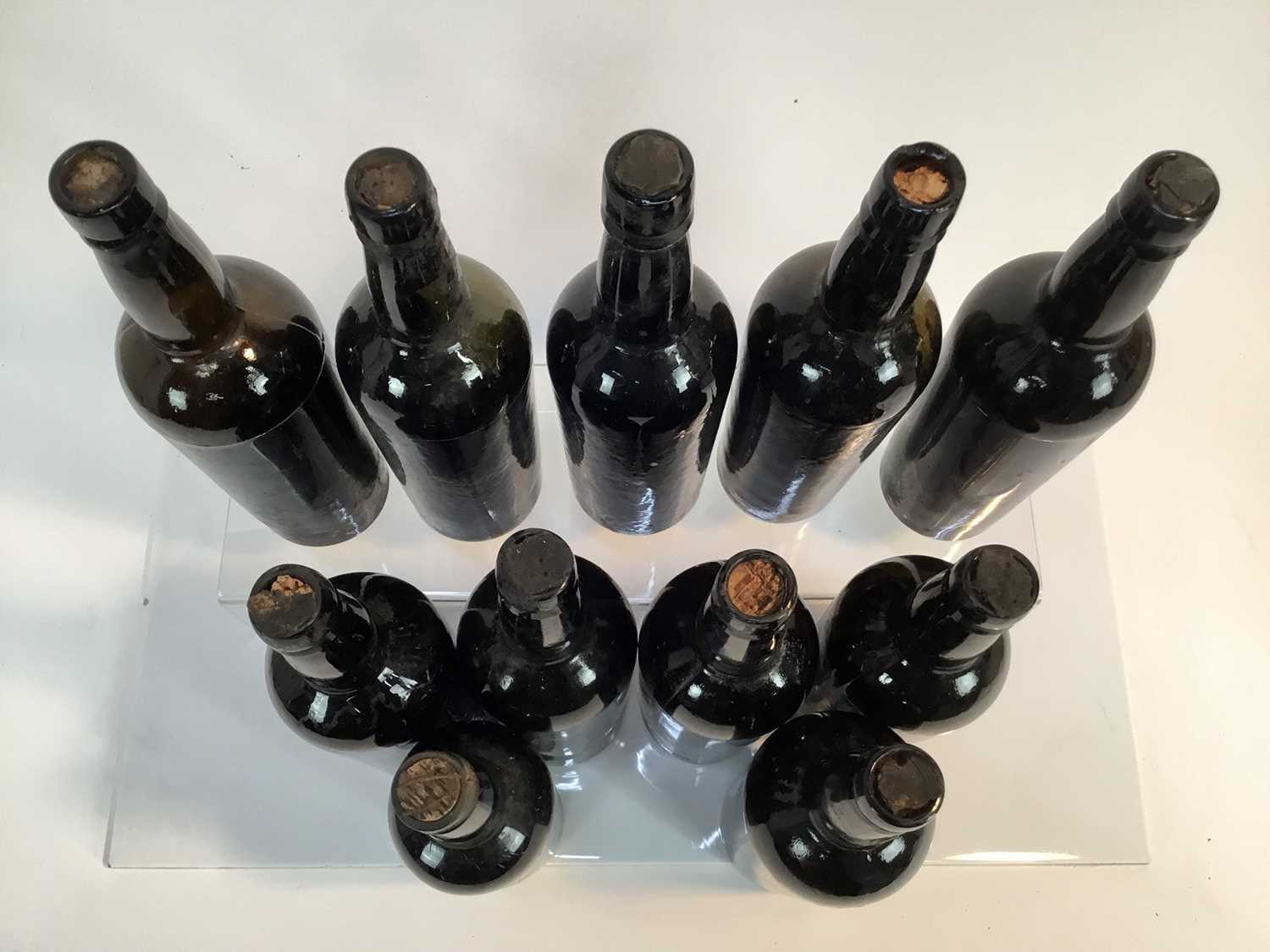 Port - ten bottles, unlabelled but believed pre 1920, some very low level, together with another sli - Image 2 of 6