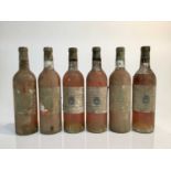 Sauternes - six bottles, Chateau Bastor Lamontagne 1964