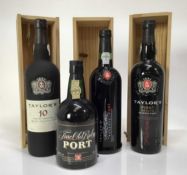 Port - three bottles, Taylor's, each owc, together with a bottle of ruby port (4)
