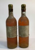 Sauternes - two bottles, Chateau Climens 1961