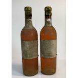 Sauternes - two bottles, Chateau Climens 1961