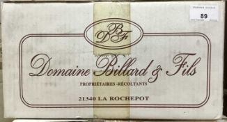 Wine - six bottles, 2009 Hautes Cotes de Beaune Blanc, Domaine Billard, Burgundy - packed 6x75cl.