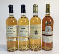 Wine - four bottles, Chateau Bastor-Lamontagne Sauternes 2001, Chateau Jolys Jurancon 2004 and Chate