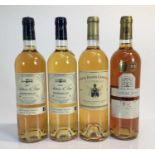 Wine - four bottles, Chateau Bastor-Lamontagne Sauternes 2001, Chateau Jolys Jurancon 2004 and Chate