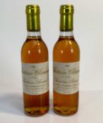 Sauternes - two half bottles, Chateau Climens 1er Cru 1990