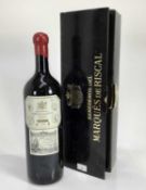 Wine, one double magnum, Marques De Riscal Rioja 1999, in original card box