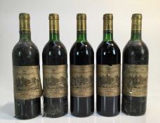 Wine - five bottles, Chateau D'Issan Margaux 1985