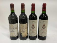 Wine - four bottles, Chateau Lascombes Margaux 1990 (2), Chateau Le Bon Pasteur Pomerol 1994 (2)