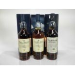 Whisky - three bottles, Talisker 10 years old, each boxed