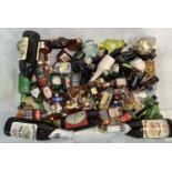 Box of alcohol miniatures and other alcohol