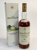 Whisky - one bottle, The Macallan 12 year old, boxed