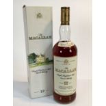 Whisky - one bottle, The Macallan 12 year old, boxed