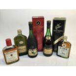 Cognac - seven bottles, Remy Martin and others