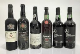 Port - six bottles, Taylor's 1982, LVB 1983 and 1995 and three others