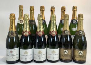 Champagne - twelve bottles, Paul D'Hurville, Alexandre Bonnet and others