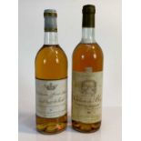 Wine - two bottles, Chateau Mont-Roc Sainte Croix du Mont and Chateau du Bloy 1981