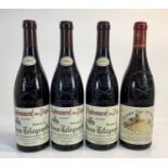 Wine - four bottles, Chateauneuf-du-Pape Vieux Telegraphe 1996 (1) and 1999 (2)