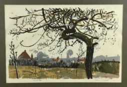 Edwin La Dell (1914-1970), signed print apple tree