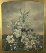 Mid Victorian large botanical watercolour