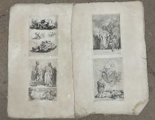 Abbé de Saint-Non (1730-1792), four original aquatints on two sheets, after the Old Masters