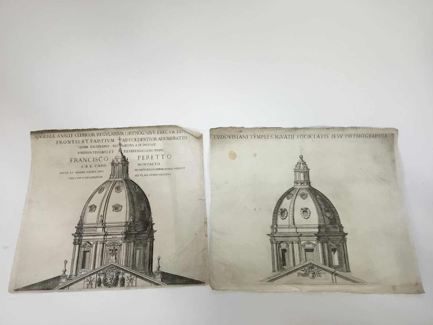 A group of antique engravings - Churches of Rome, 1650 by V. Regnard, pub. Collignon, each approx 36 - Image 2 of 5
