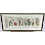 Boris O’Klein “Dirty Dogs of Paris” etching - 'Comme nos Maitres', 51cm overall in glazed Hogarth fr