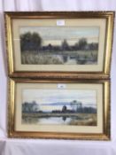 Robert Winter Fraser (1848-1906) pair of watercolours, At Soham, and another