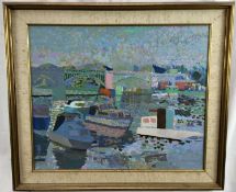 Howard oil on board boats on the Thames signed and dated '72