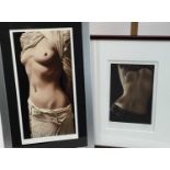 Willi Kissmer (b. 1951) signed limited edition etching, female torso, no. 50 / 50, mounted in glazed