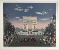 Michel Delacroix (b. 1933) lithograph - Arc de Triompe, signed and numbered 159/200, image 58 x 73cm