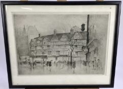 Early 20th century etching - High Holborn London, 34cm x 24cm in glazed frame
