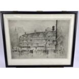 Early 20th century etching - High Holborn London, 34cm x 24cm in glazed frame