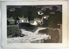 Graham Clarke (b.1941) print - Helford, signed and numbered 13/50