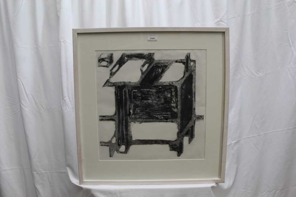 Ron Sims (1944-2014) signed monoprint - Sculptural Elephant Forms, 45cm x 44cm, in glazed frame - Image 2 of 7
