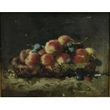 Early 20th century Continental school oil on canvas - still life of fruit, 45cm x 35cm, framed