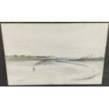 Heard (20th century) watercolour - Essex river view, signed and dated '68, in glazed frame