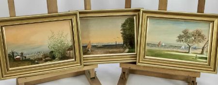 Harold Day oil on board - Australian landscape, together with two others by the same hand each signe