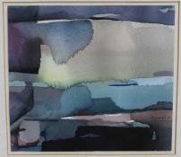 Ralph Freeman (b.1945) watercolour - abstract, signed and dated 'Freeman '88', 22.5cm x 20.5cm, in g