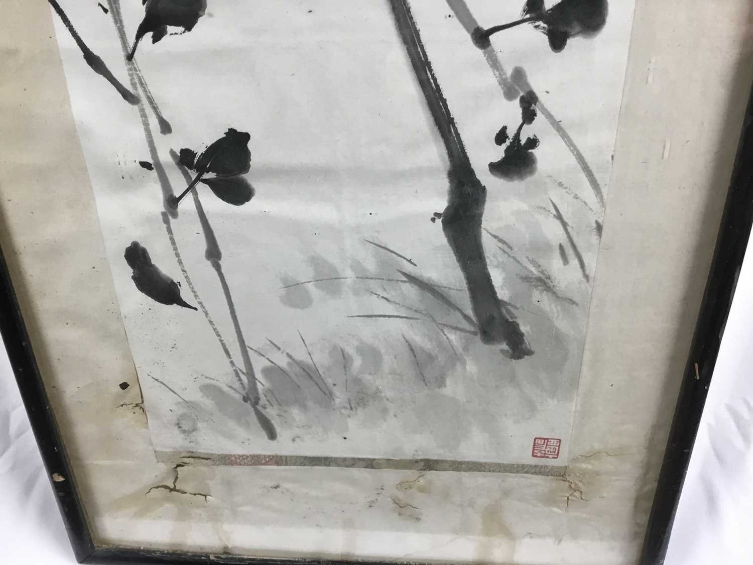 Pen and wash Chinese landscape, 44cm x 67cm together with another - Image 16 of 17