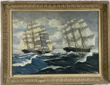 David Roy Macgregor (1925-2003) oil on canvas, two masted vessels