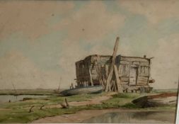 Martin Hardie (1875-1952) watercolour - Slaughden Suffolk