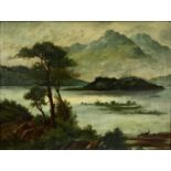 Early 20th century English School oil on board - Scottish landscape, 60cm x 46cm, framed