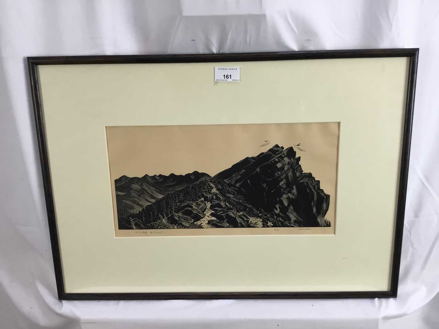Herbert Ogden Waters (1903-1996), wood engraving The Summit - Image 2 of 4