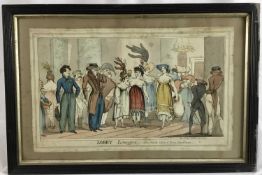 Isaac Cruickshank (1789-1856) two coloured etchings featuring Byron