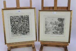 After Hogarth etching together with another