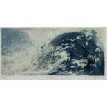 Helene Baumel, contemporary, signed limited edition aquatint - 'La Vague', 1/40, image 37cm x 17cm,